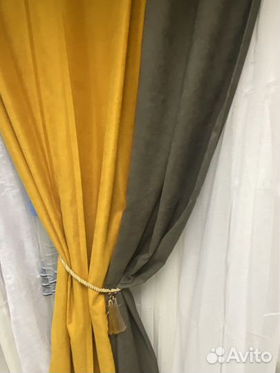 Шторы готовые с подхватами, 200- 270 -2 шт