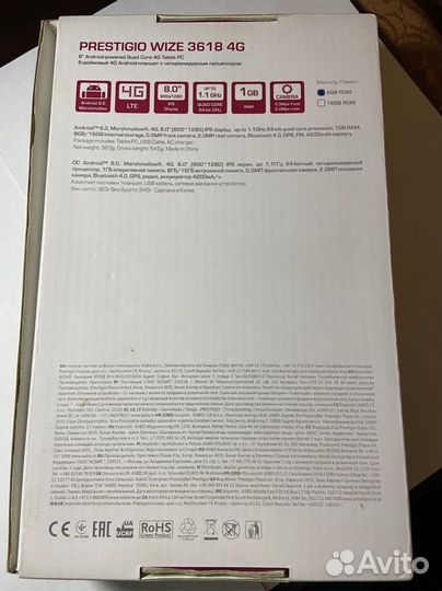 Планшет prestigio wize3618