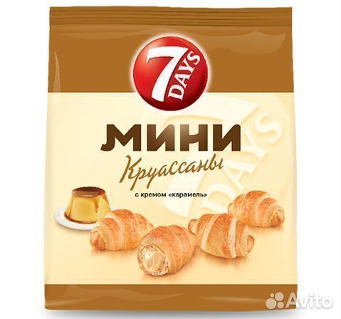 Опт - Круассан 7 Days Мини с кремом Карамель 30