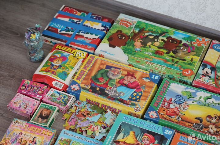 Пазлы, книги, трафареты для малышей