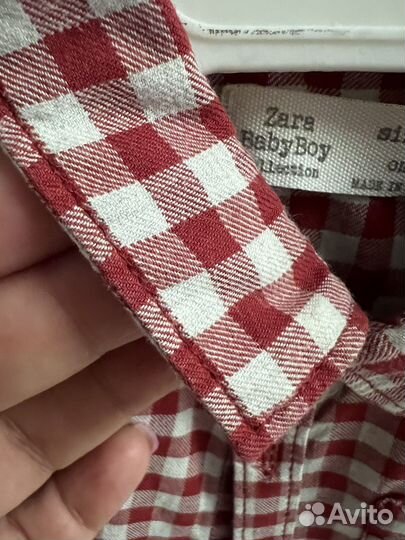 Рубашка в клетку zara для мальчика