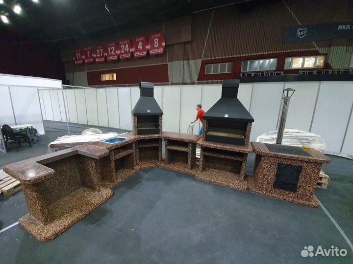 Модульный комплекс барбекю, печь под казан,гриль