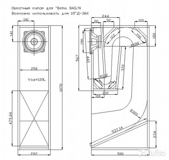 Напольная акустика в оформлении обратный рупор