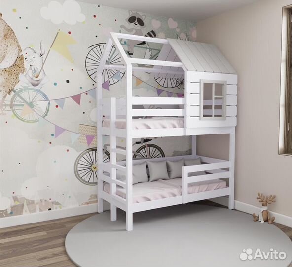 Детская кроватка, двухъярусная