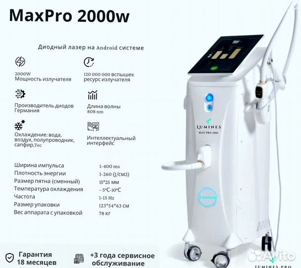 Аппарат для эпиляции Люминес. Max Pro 2000 Вт