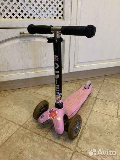 Самокат детский micro mini 2go deluxe розовый