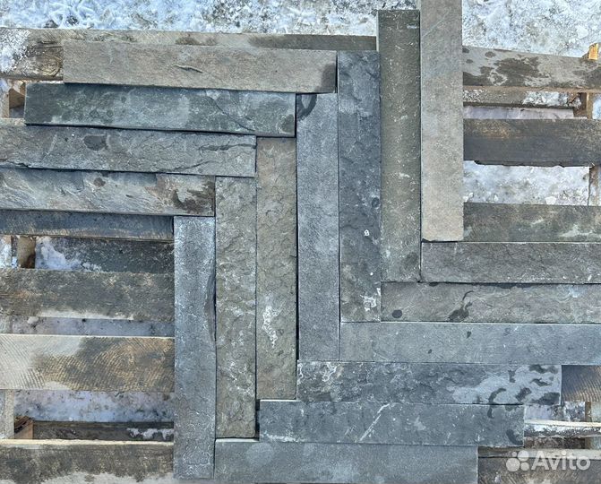 Ригельная плитка из натурального камня шунгит