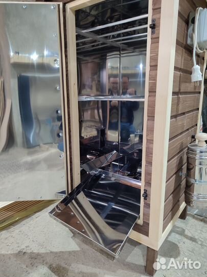 Коптильня горячего и холодного копчения 220л