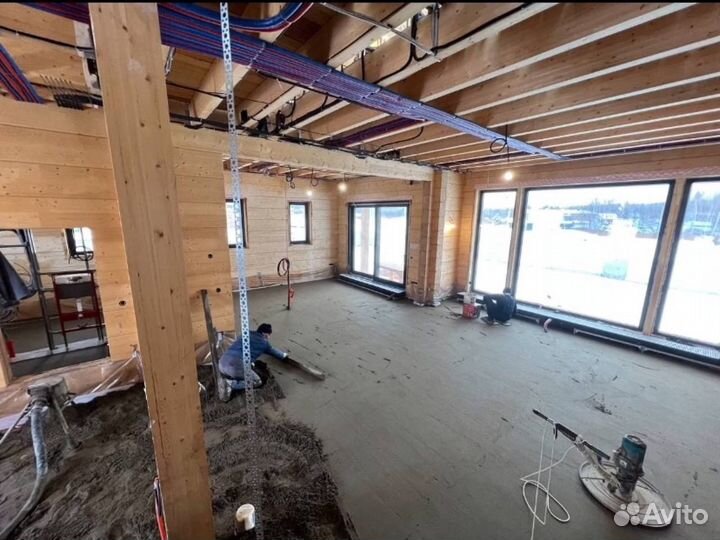 Полусухая стяжка пола под ключ