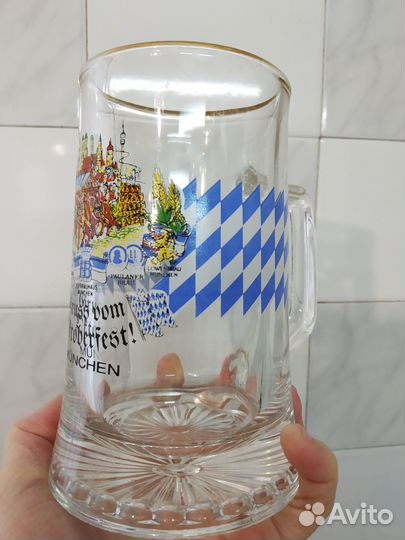 Кружка пивная стеклянная