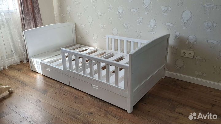 Детская кровать от 3 лет с бортиками