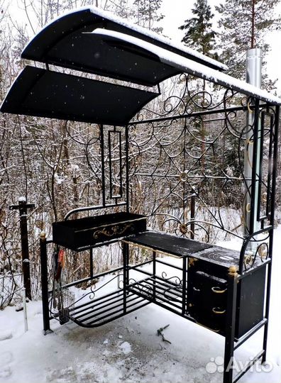 Мангал с крышей