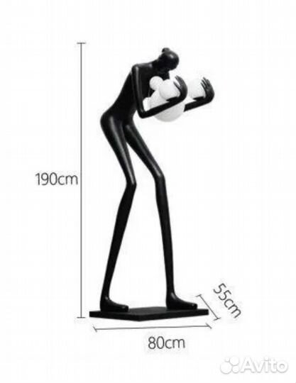 Напольный светильник - девушка с шарами