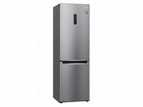 Холодильник с морозильником LG GC-B459mlwm серый