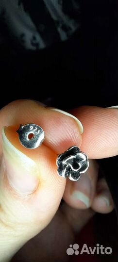 Серьги-гвоздики. 925 проба. Чернение