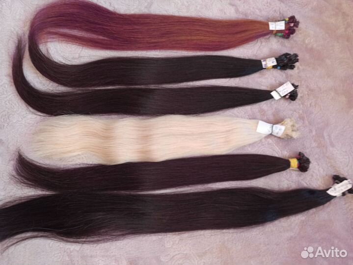 Волосы натуральные на капсулах