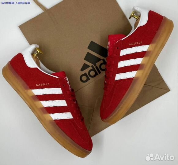 Кроссовки Adidas Gazelle Red (Арт.67914)