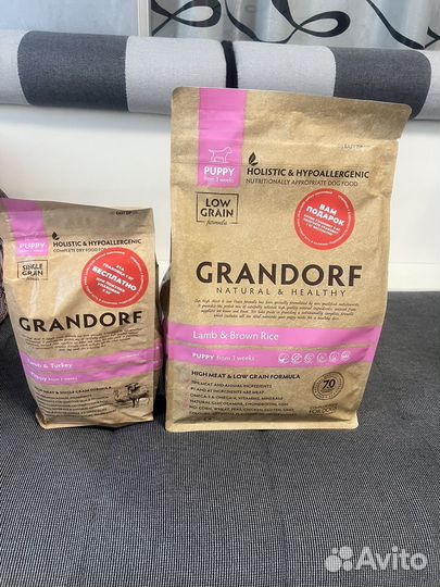 Корм с 3 недель grandorf Lamb&BrownRice