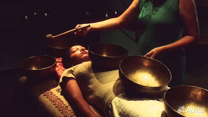 Массаж поющими чашами