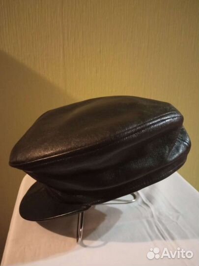 Мужская,женская кожаная кепка