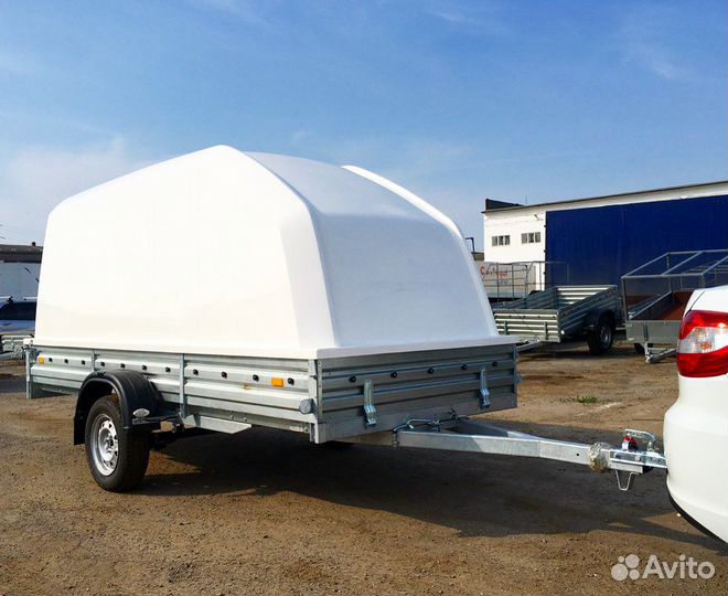Новый прицеп Мзса 3,5 метра с пластиковой крышкой