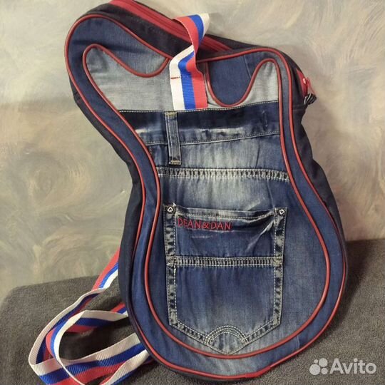 Сумка гитара. Дизайнерская. Джинса 46х27х10