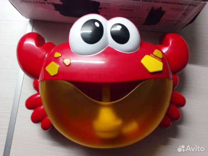 Игрушка для ванной крабик. Генератор мыл. пузырей