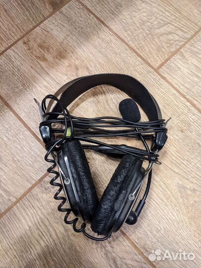 A4tech гарнитура наушники с микрофоном джек, бу