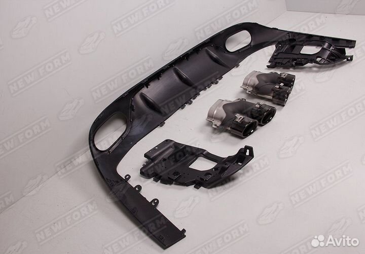 Диффузор с насадками 53 AMG Mercedes E Coupe 238