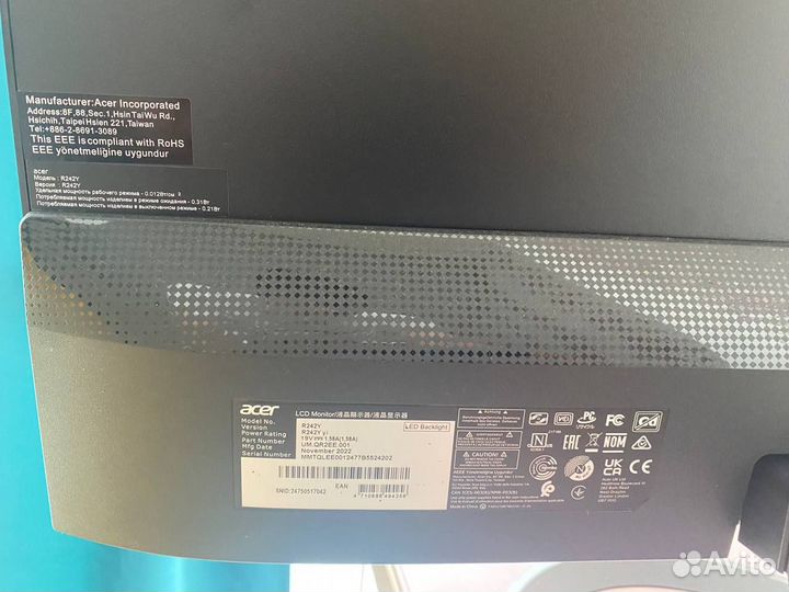 Монитор Acer R242Y 23.8