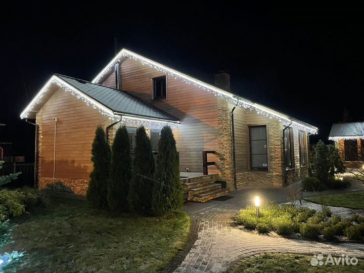 Гирлянда уличная бахрома, толстый каучук 160 больш