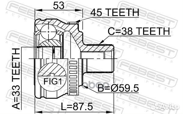 Шрус внешний перед прав/лев 1710A4A45 Febest