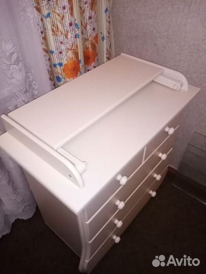 Комод с пеленальным столиком кремовый (Гандылян)
