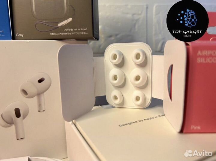 Airpods Pro 2 с шумоподавлнием + 2 чехла