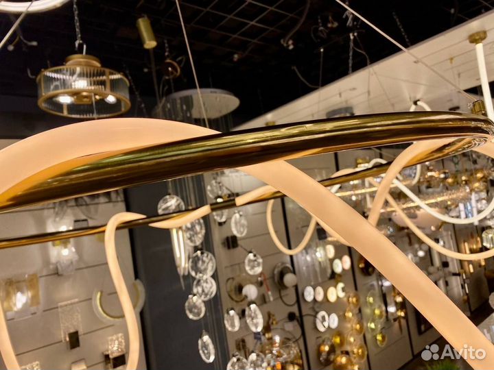 Стильная люстра - металл + акрил, D100