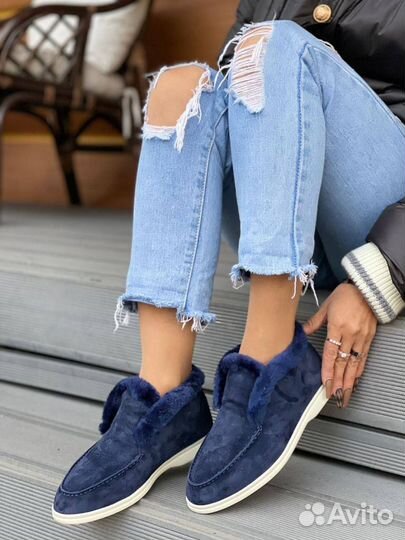 Лоферы зимние Loro piana