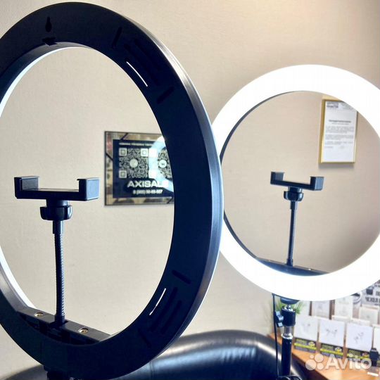 Цветная кольцевая лампа 30 см RGB + штатив