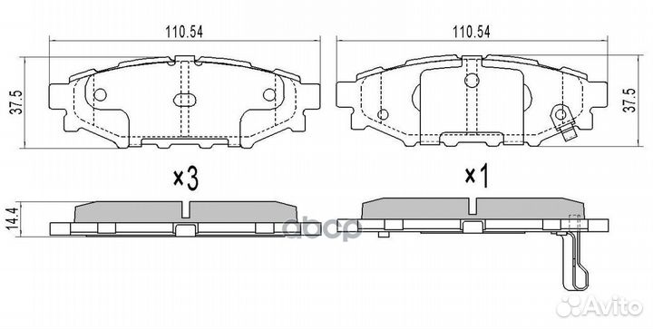 Колодки тормозные subaru forester/impreza/legac