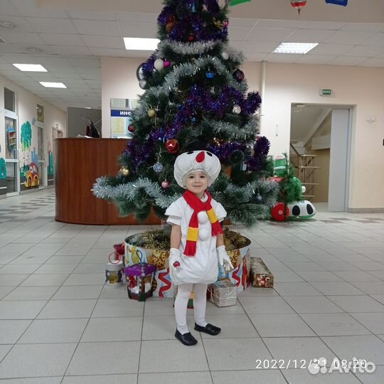 Костюм снеговика до 110