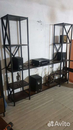 Полки стеллажи в стиле лофт