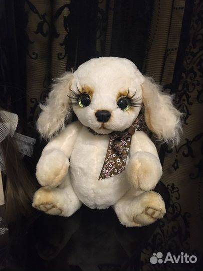 Мишка тедди ручная работа,собачка, белый щенок
