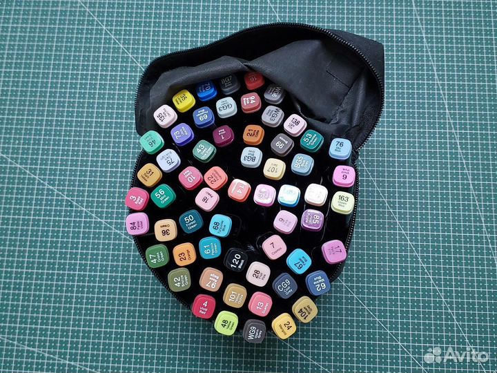 Маркеры для скетчинга, рисования. 60 цветов