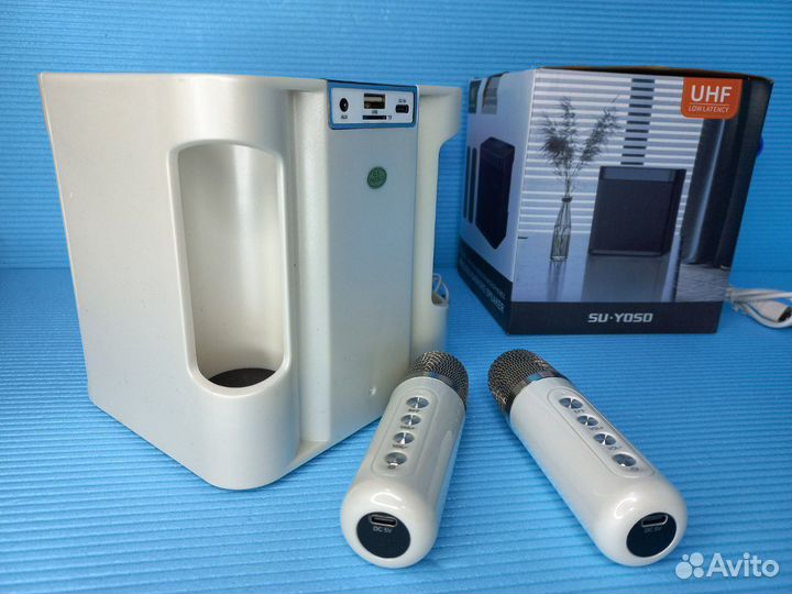 Колонка с караоке 2 Беспроводных микрофонами