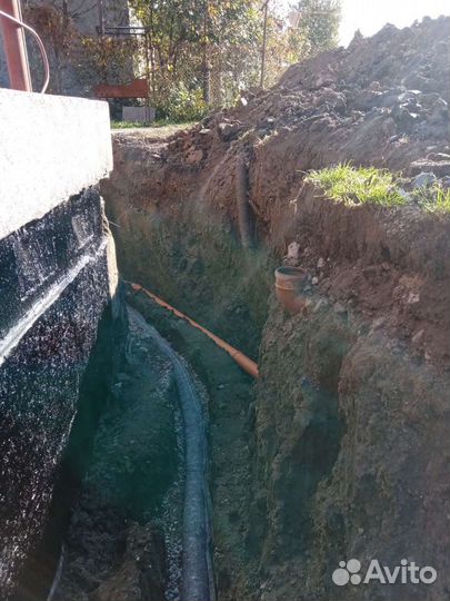 Монтаж Ливневки, Септика, Дренажа,Водопровод