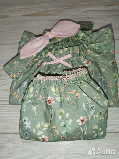 Платье для девочки комплект с трусиками и повязкой