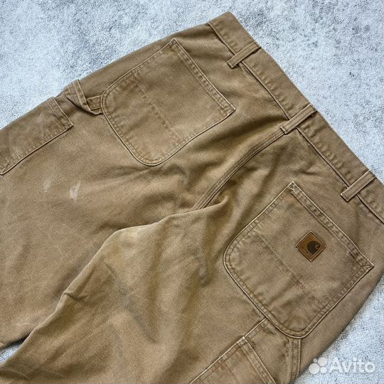 Винтажные канвас штаны Carhartt Carpenter 90е