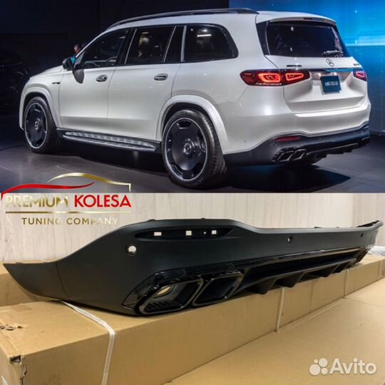 Диффузор 63 AMG черный на GLS X167