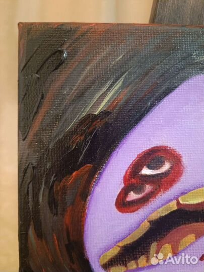 Хорор картина на холсте акрил 