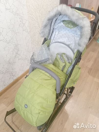 Детские санки коляска ника 7-5sk