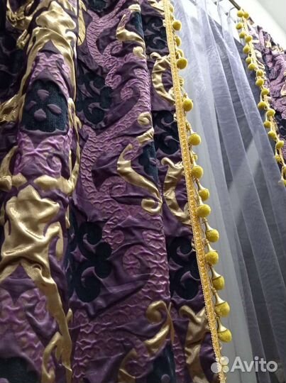 Шторы тяжелые портьерные,сетка в подарок